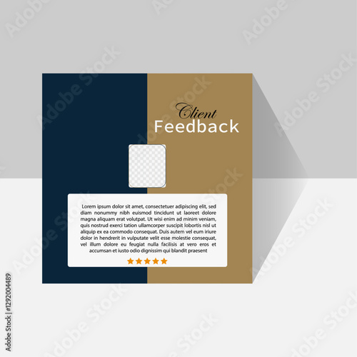  Title: modern clean clients testimonial or clients feedback review tamplate design with organic shape