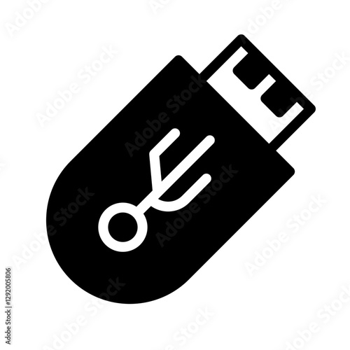 pen drive solid icon