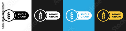 Whole Grain vector icon for food packaging.