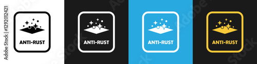Anti-rust vector icon on different backgrounds.