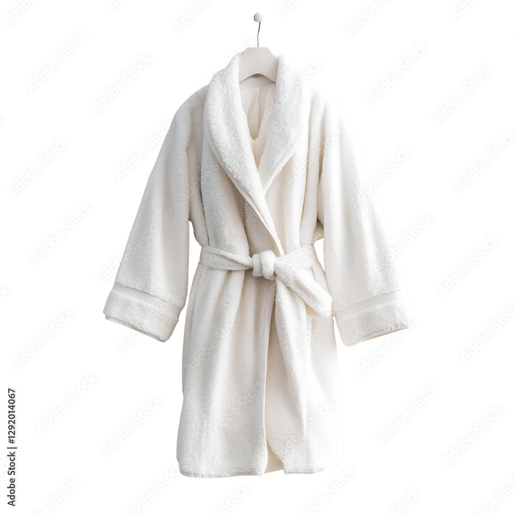 A Soft Fluffy Bathrobe Isolated on Transparent Background A Soft Fluffy Bathrobe Isolated on Transparent Background