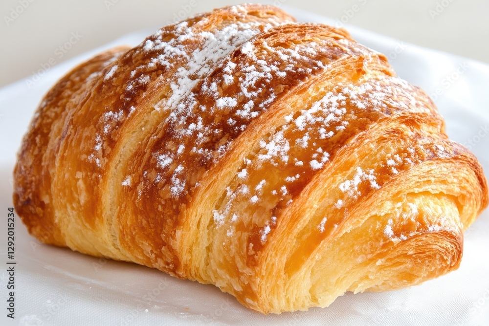 Flaky French Croissant with Golden Layers Flaky French Croissant with Golden Layers