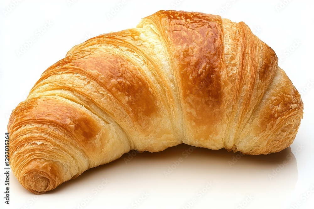 Flaky French Croissant with Golden Layers Flaky French Croissant with Golden Layers