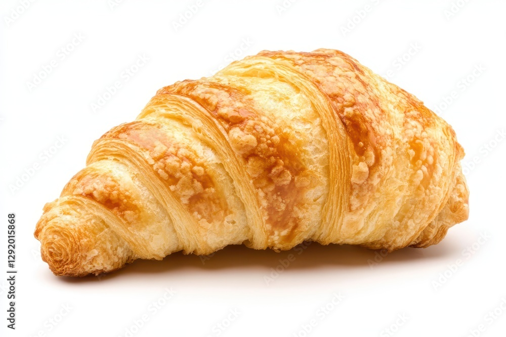 Flaky French Croissant with Golden Layers Flaky French Croissant with Golden Layers