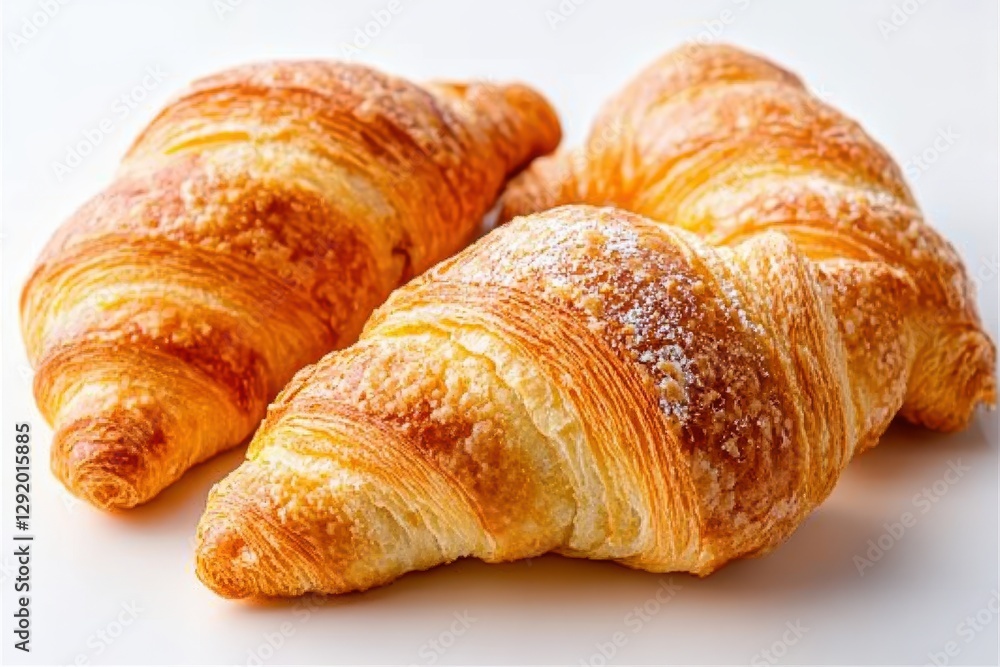 Flaky French Croissant with Golden Layers Flaky French Croissant with Golden Layers