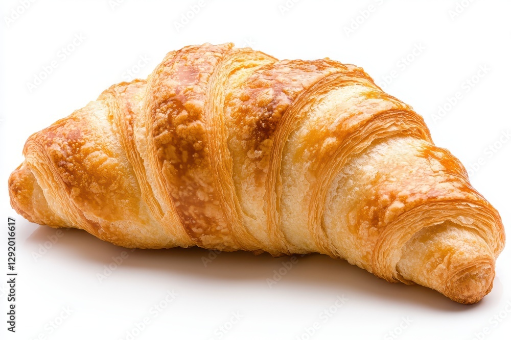 Flaky French Croissant with Golden Layers Flaky French Croissant with Golden Layers