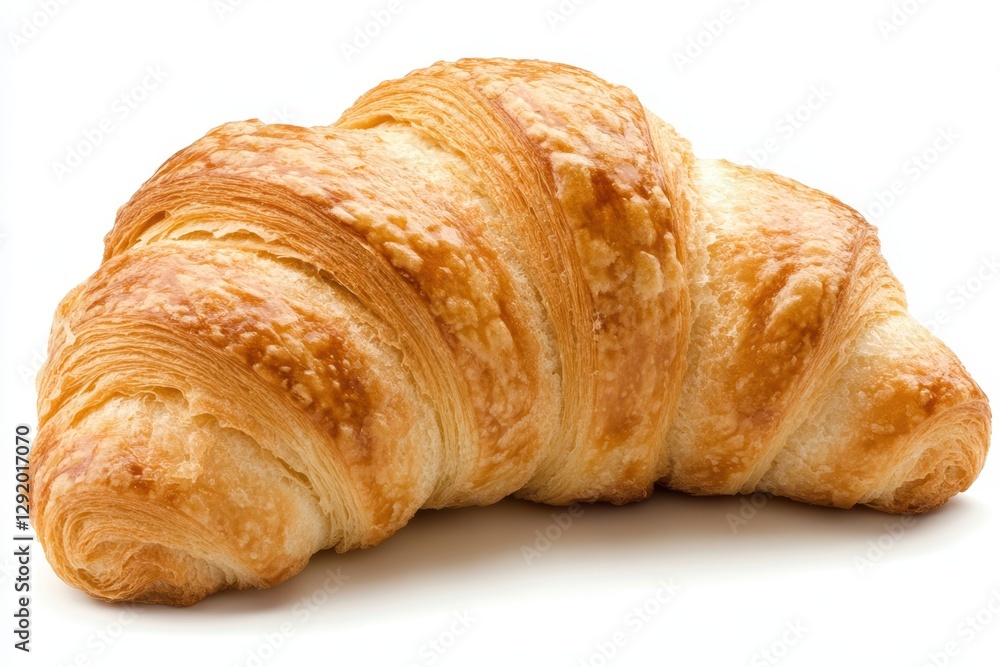 Flaky French Croissant with Golden Layers Flaky French Croissant with Golden Layers