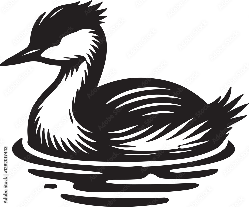Fototapeta premium duck on white background