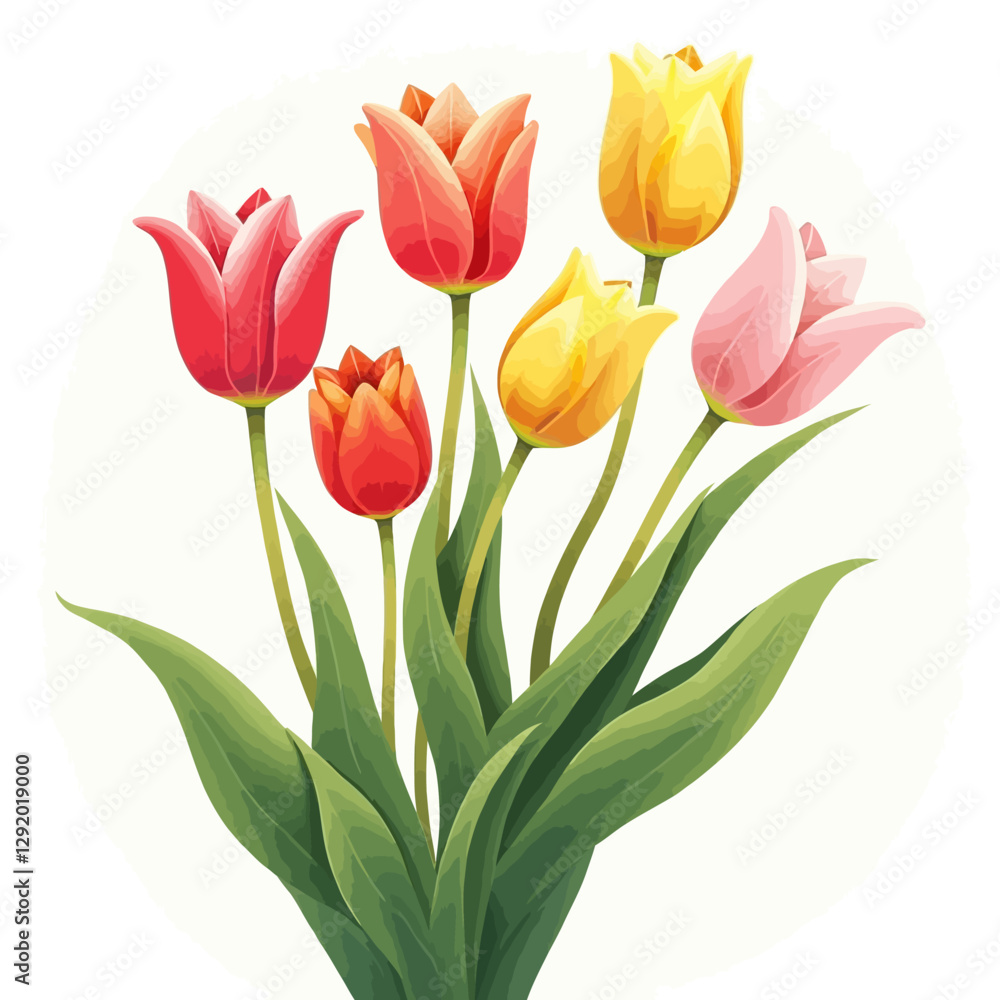 A collection of soft pastel tulips in delicate shades of pink, yellow, and peach, perfect for floral compositions and wedding themes. A collection of soft pastel tulips in delicate shades of pink, yellow, and peach, perfect for floral compositions and wedding themes.