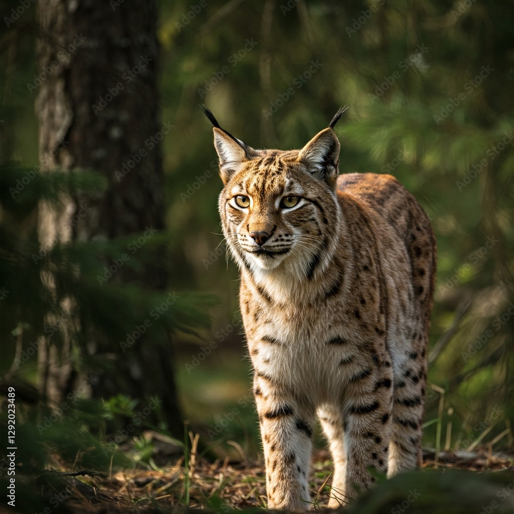 lynx on the rock lynx on the rock