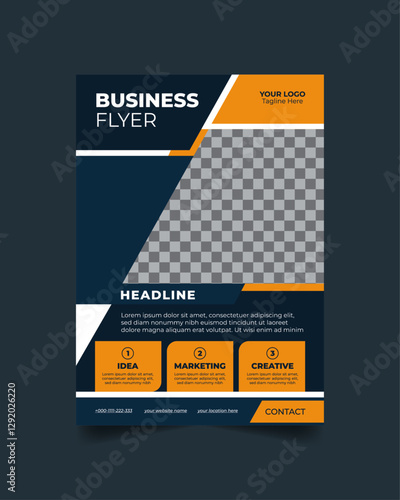 Elegant business agency flyer template.