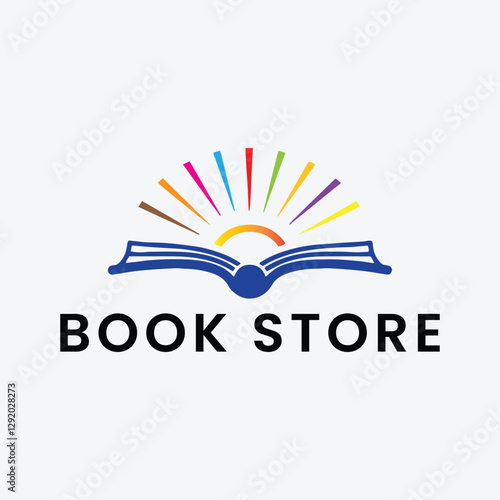 book publisher store logo design vector