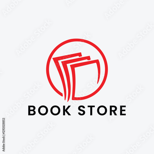book publisher store logo design vector