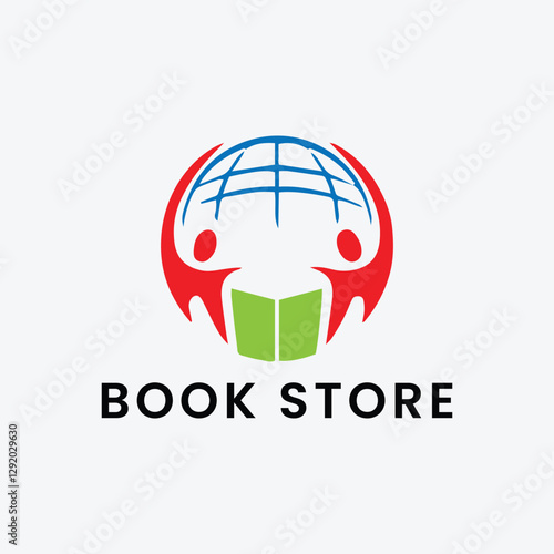book publisher store logo design vector