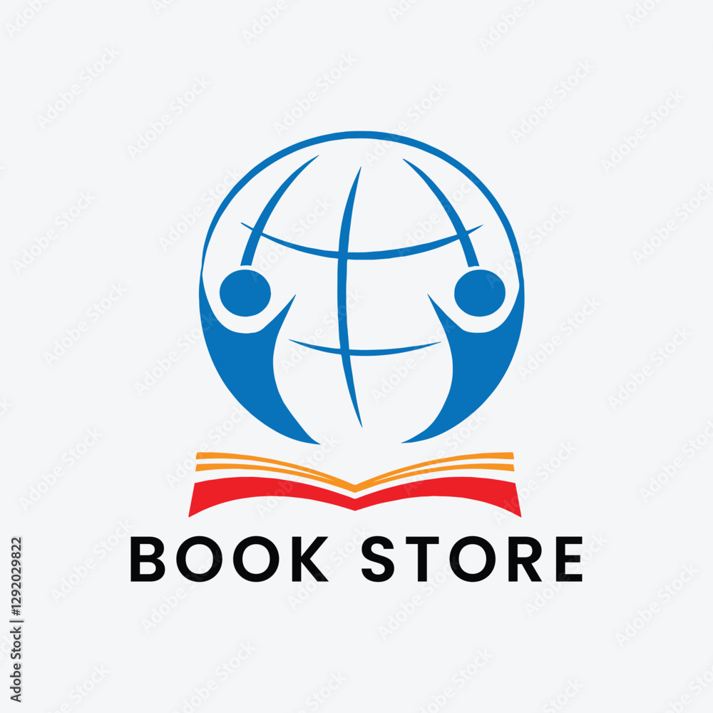 Obraz premium book publisher store logo design vector