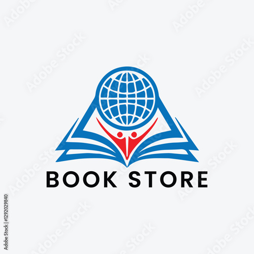 book publisher store logo design vector