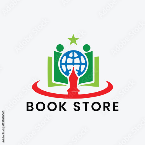 book publisher store logo design vector
