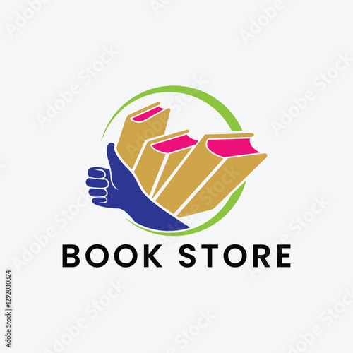 book publisher store logo design vector
