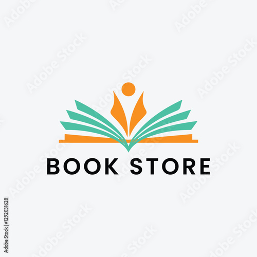 book publisher store logo design vector