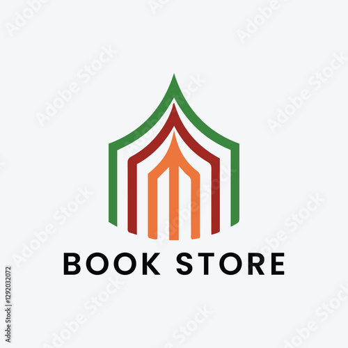 book publisher store logo design vector