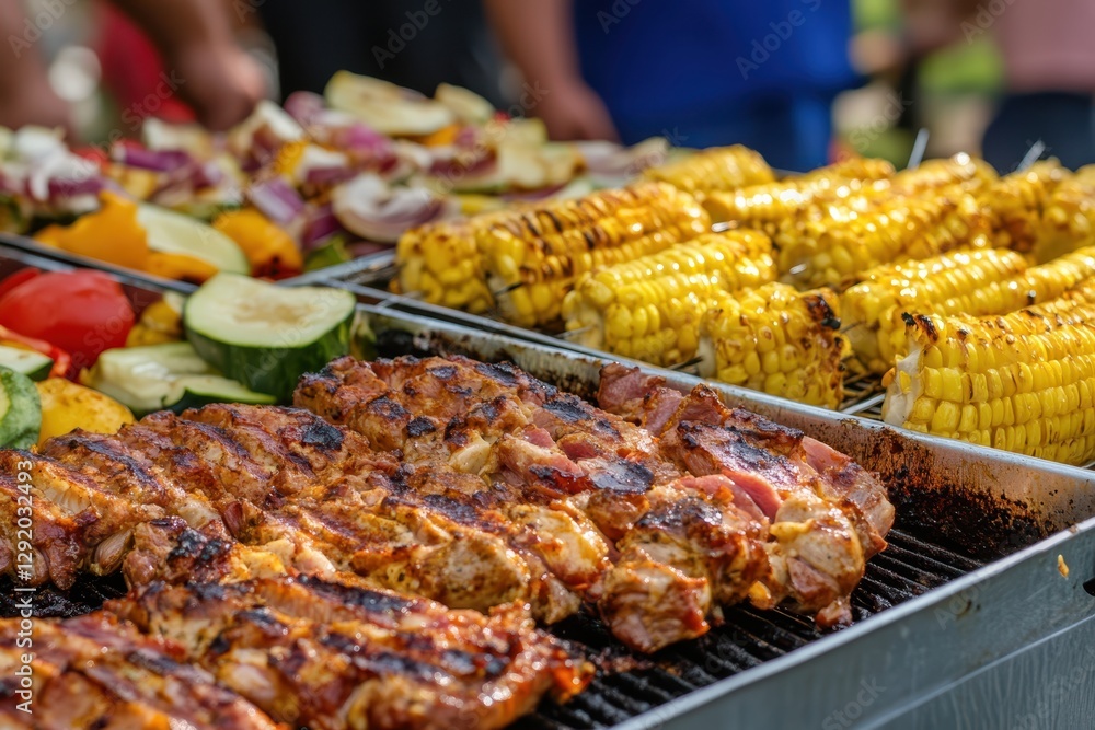 Grilled meat food banner Grilled meat food banner