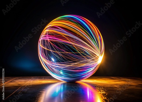 Wallpaper Mural Light Orb Effect Photo on a Black Background Torontodigital.ca