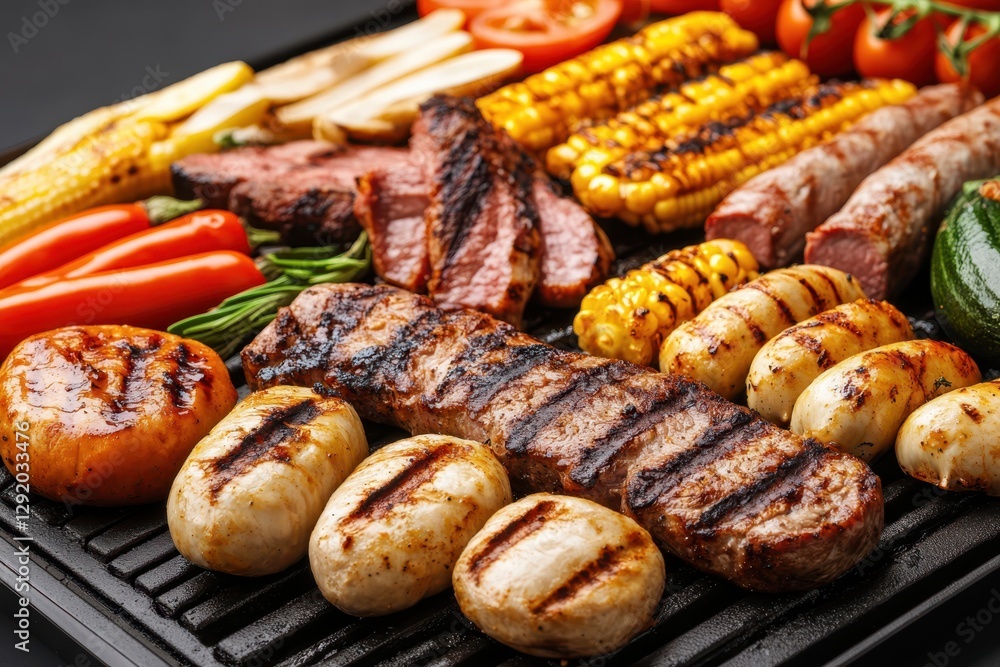 Grilled meat food banner Grilled meat food banner