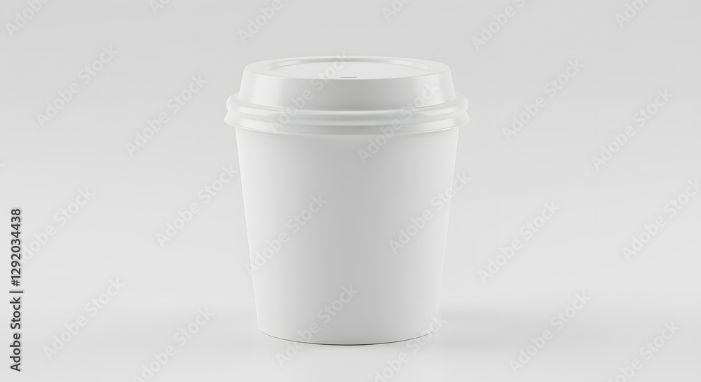 White disposable 2 oz paper cup lid bright studio lighting product mockup crisp White disposable 2 oz paper cup lid bright studio lighting product mockup crisp