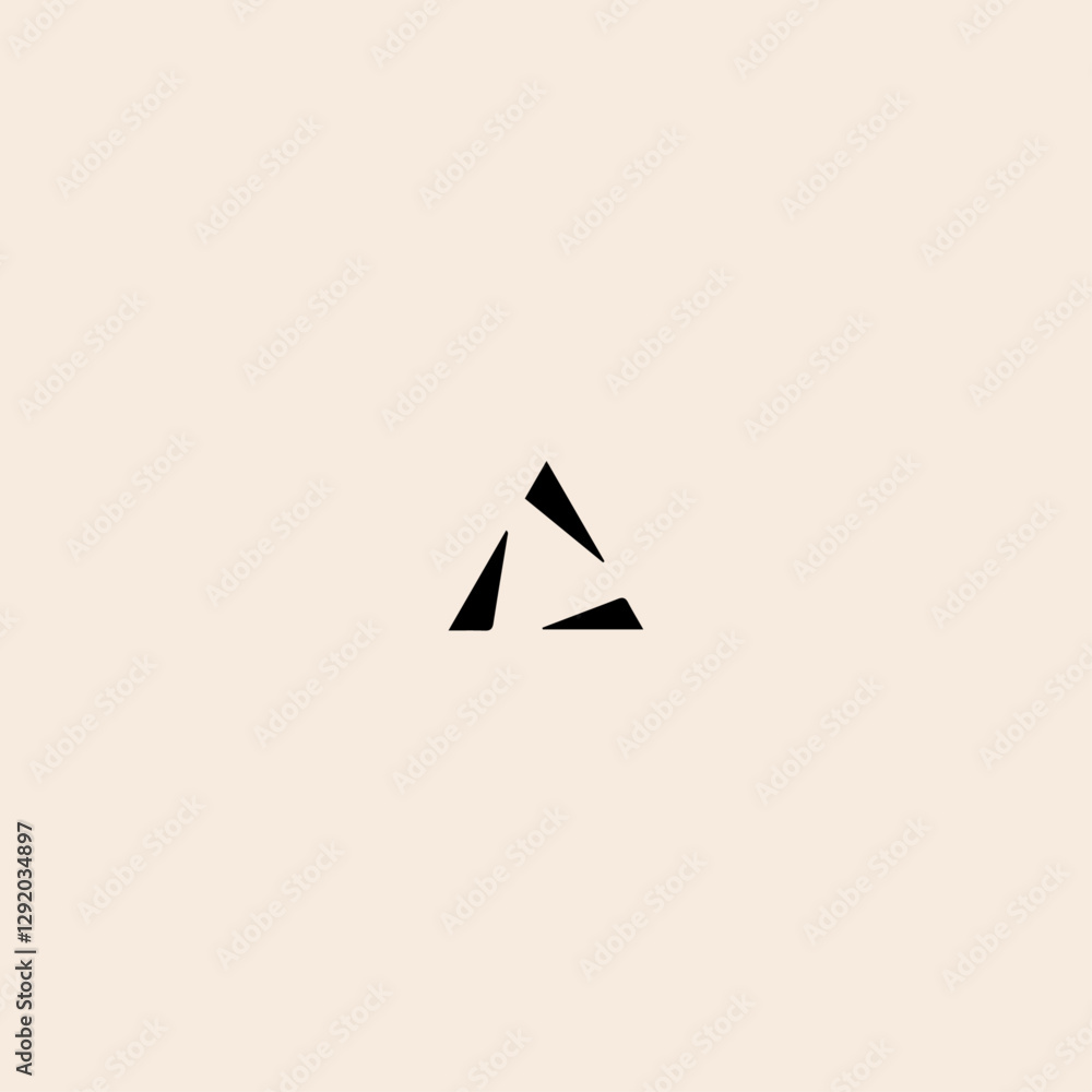Triangle logo icon flat vector design. Triangle logo icon flat vector design.