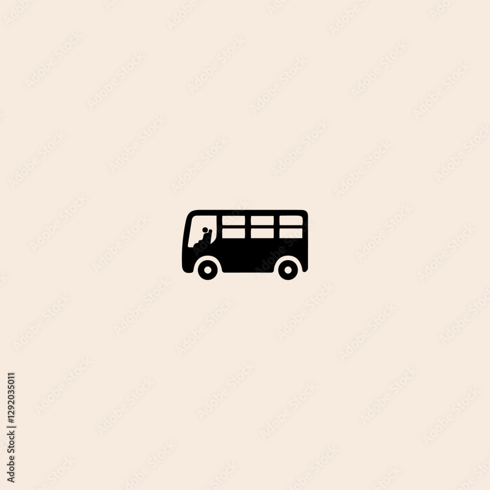 Vehicle, Transport passenger bus icon flat vector design. Vehicle, Transport passenger bus icon flat vector design.