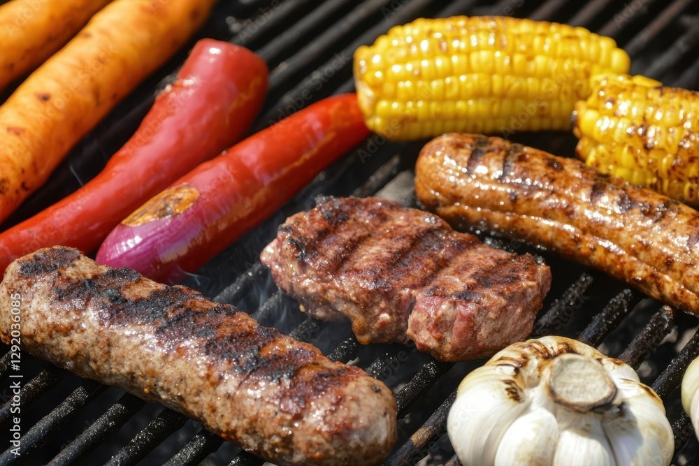 Grilled meat food banner Grilled meat food banner