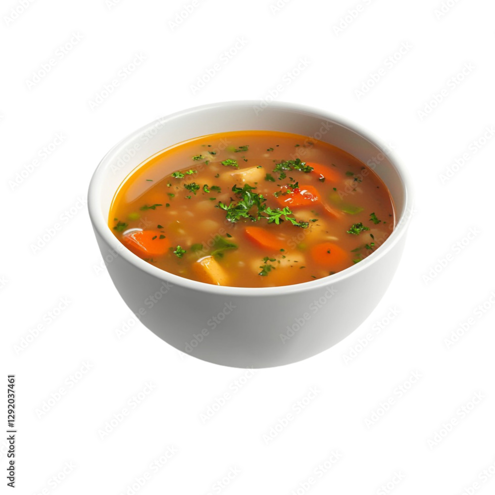 A bowl of hearty vegetable soup warm comforting delicious A bowl of hearty vegetable soup warm comforting delicious