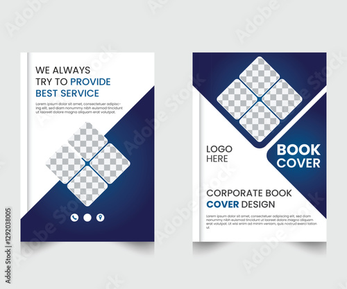Business corporate book cover design template in A4 template design.