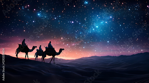 Wallpaper Mural breathtaking three wise men camel caravan Torontodigital.ca