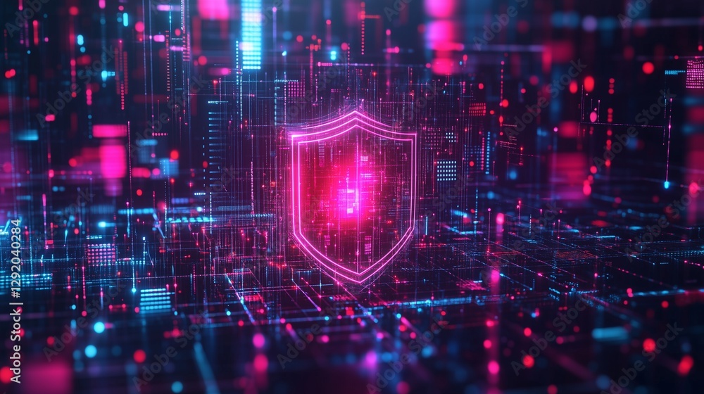 Digital Fortress: Luminescent Shield Protecting Data in a Vibrant, Abstract Network of Information and Connectivity
Digital Fortress: Luminescent Shield Protecting Data in a Vibrant, Abstract Network of Information and Connectivity