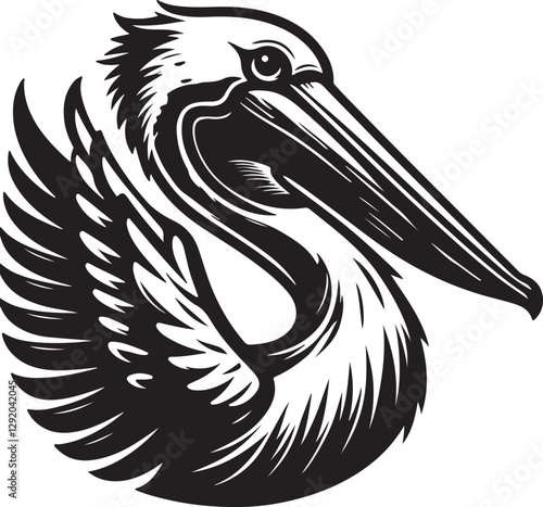 vector illustration of a pelican