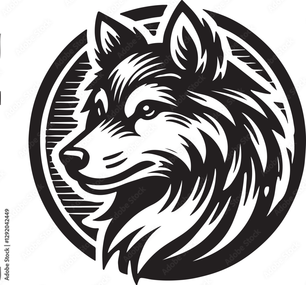 Fototapeta premium wolf head vector