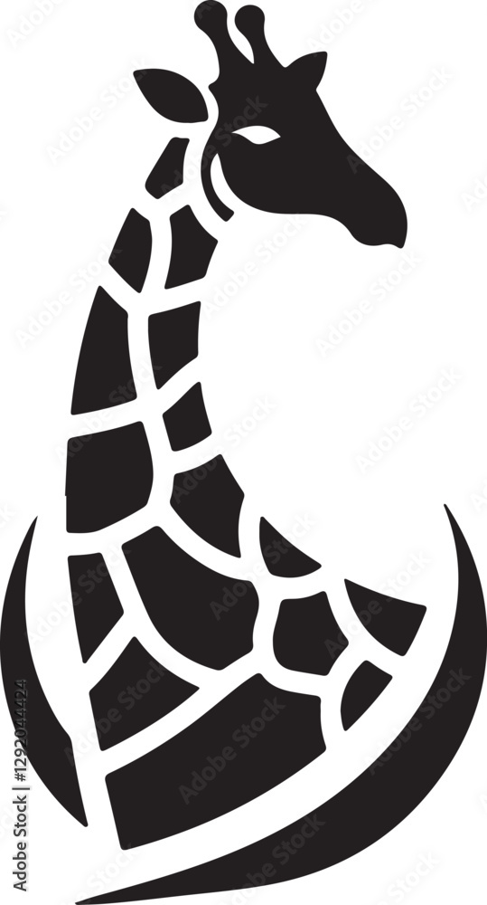 Fototapeta premium black and white horse vector illustration