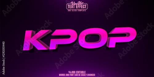 Kpop editable text effect, customizable music and y2k 3d font style