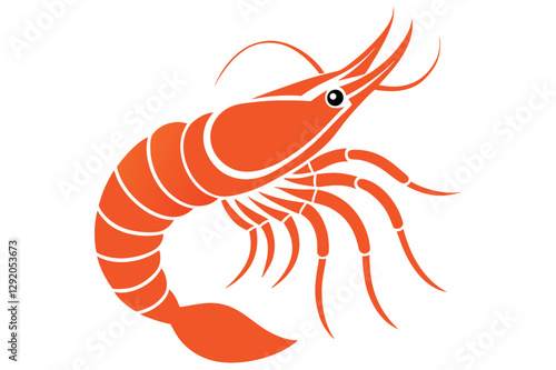 shrimp vector silhouette. shrimp vector