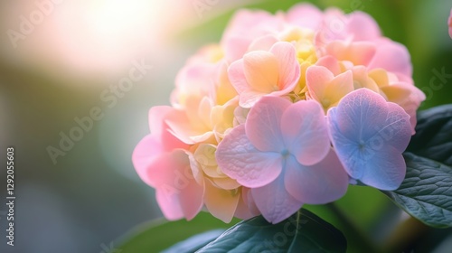 close-up of a hydrangea flower.