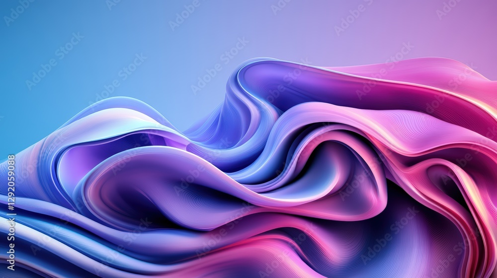 Obraz premium Abstract background with smooth flowing lines in various colors and soft gradients for design projects
