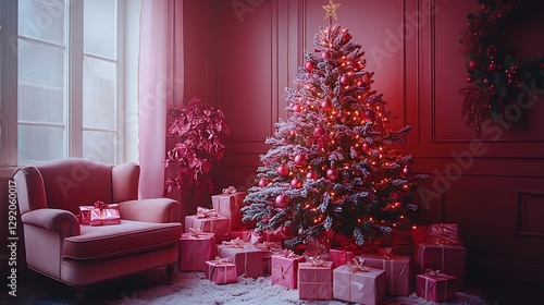 Warm and festive holiday living room pictures image