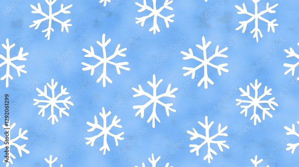Snowflakes Falling on Blue Winter season background pattern for festive holiday wrapping/ wallpaper usage Snowflakes Falling on Blue Winter season background pattern for festive holiday wrapping/ wallpaper usage
