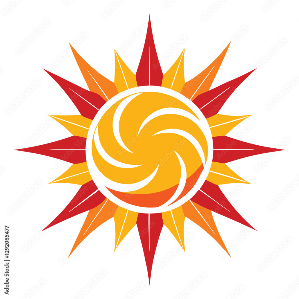 Bright Sun Icon Abstract Sunshine Symbol for Summer Weather and Solar Energy Vector Design
Bright Sun Icon Abstract Sunshine Symbol for Summer Weather and Solar Energy Vector Design