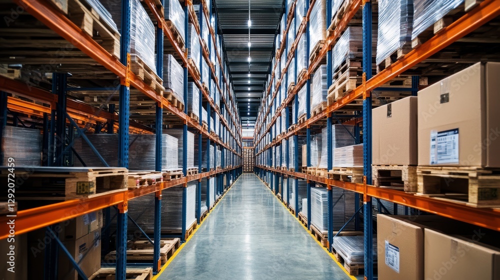 Modern automatized high rack warehouse Modern automatized high rack warehouse