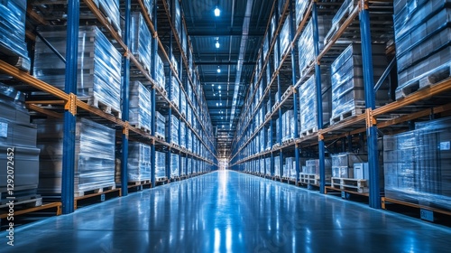 Modern automatized high rack warehouse