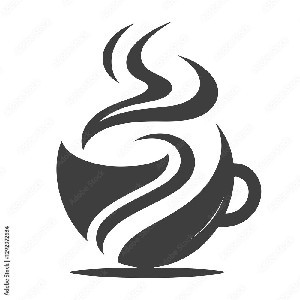 Naklejka premium A Cup of Coffee: Fresh Brew, Rich Flavor & Perfect Morning Boost