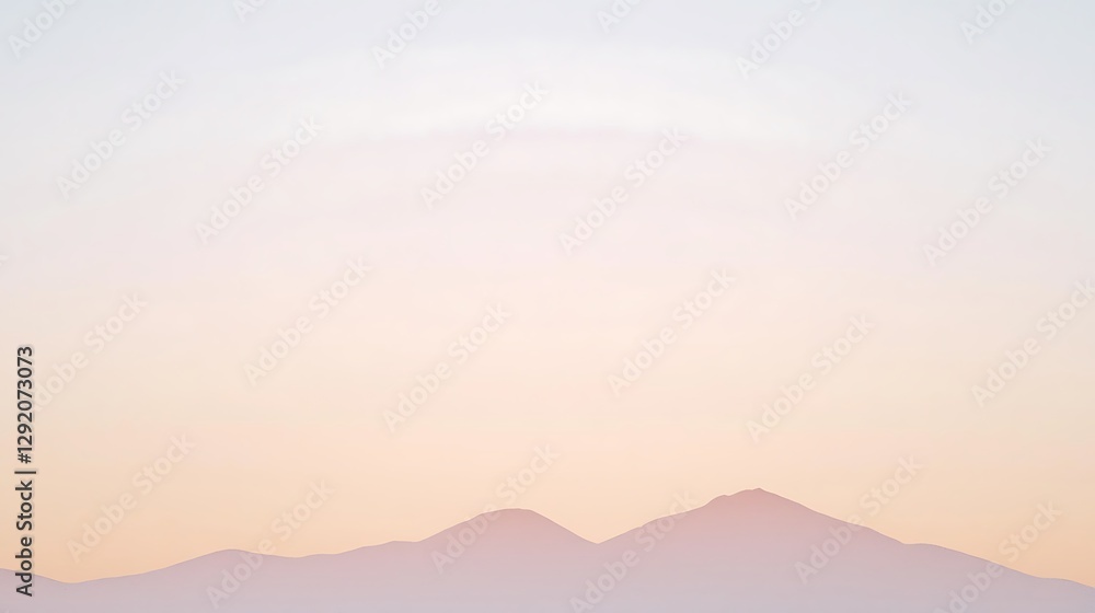 Sunset over mountain silhouette, calming abstract landscape, used for backgrounds and tranquil visuals Sunset over mountain silhouette, calming abstract landscape, used for backgrounds and tranquil visuals