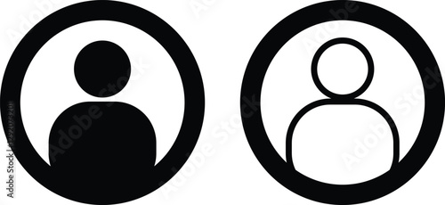 User profile icon set. Person representing a user profile or avatar vector design